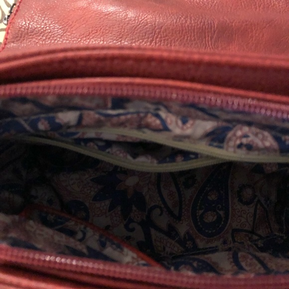 Burgundy small cross shoulder handbag - Picture 4 of 4